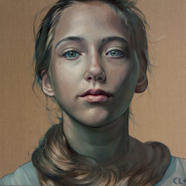 Maia at 12 1/2, oil on linen, 1mx1m, SOLD